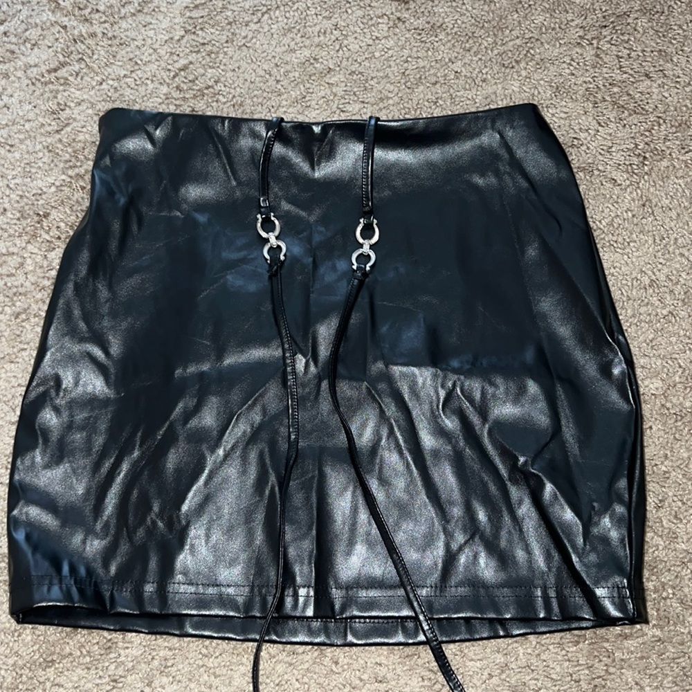 Shein leather skirt with waist band. Never worn